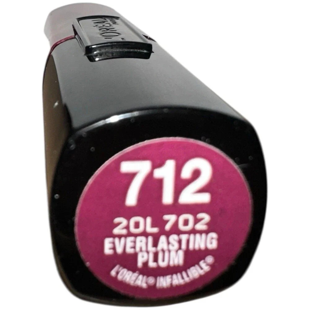 L'Oreal Infallible Le Rouge Lipstick 712 Everlasting Plum Berry Lip - READ